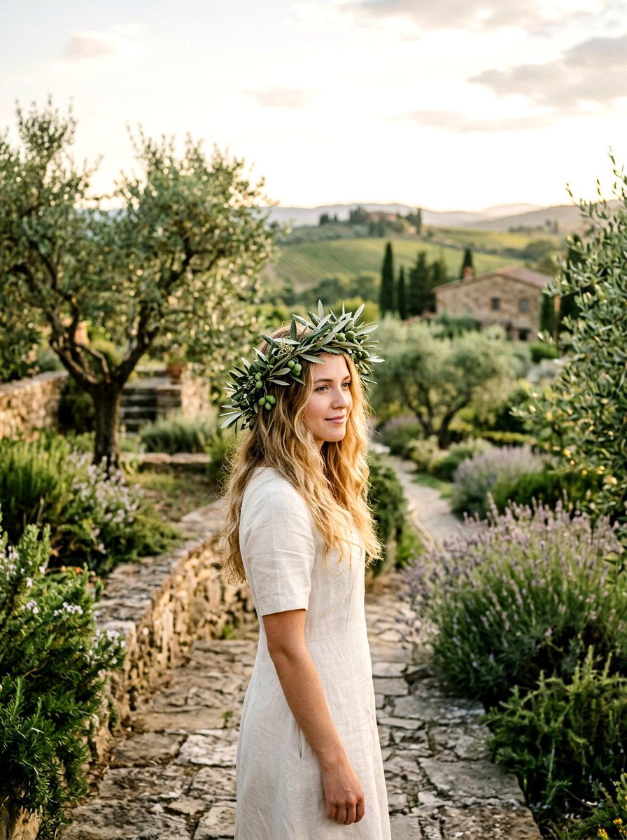 Olive Branch Hair Wreath - 25 Spring Hair Wreath Ideas