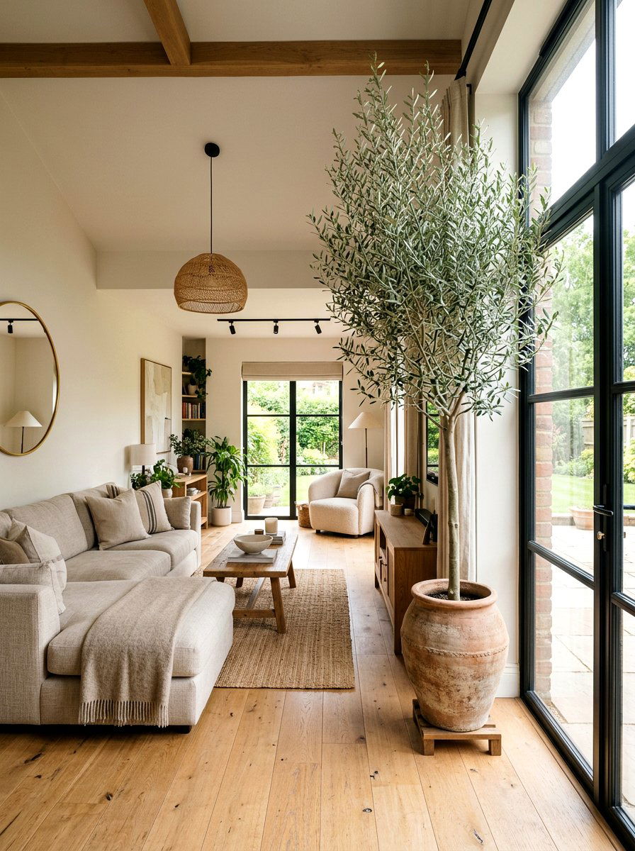 Olive Tree Indoor - 25 Spring Tuscan Decor Ideas