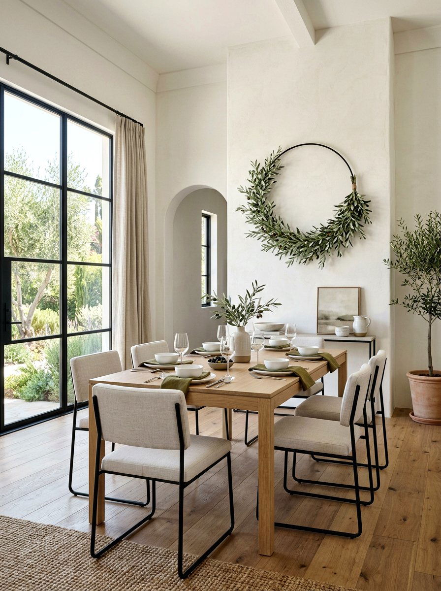 Olive leaf half wreath - 25 Spring Half Wreath Ideas