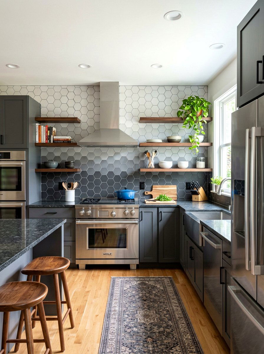 Ombre Backsplash Tile - 25 Spring Ombre Decor Ideas