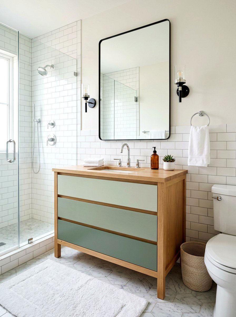 Ombre Bathroom Vanity - 25 Spring Ombre Decor Ideas