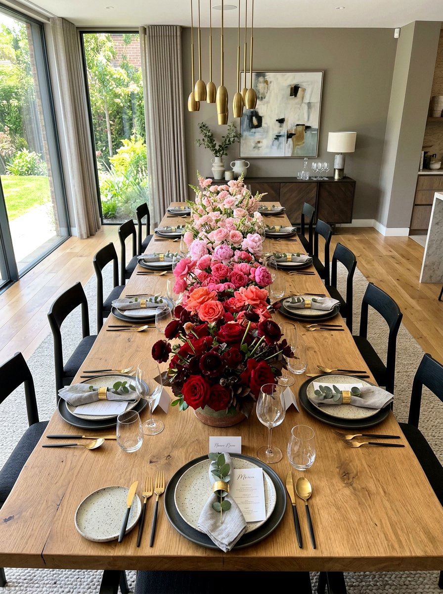 Ombre Floral Arrangement - 25 Spring Ombre Decor Ideas