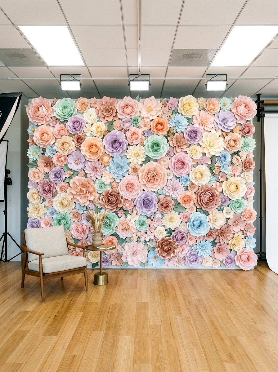 Ombre Floral - 25 Spring Wedding Backdrop Ideas