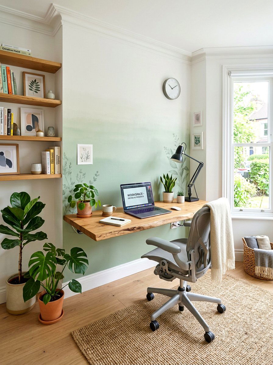 Ombre Home Office - 25 Spring Ombre Decor Ideas