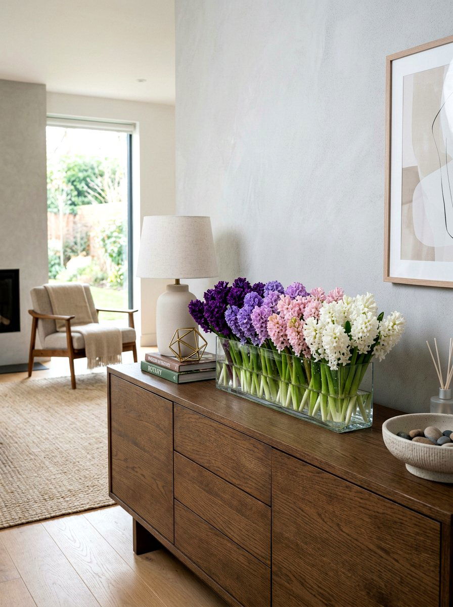 Ombre Hyacinth Flower Arrangement - 25 Spring Hyacinth Arrangement Ideas