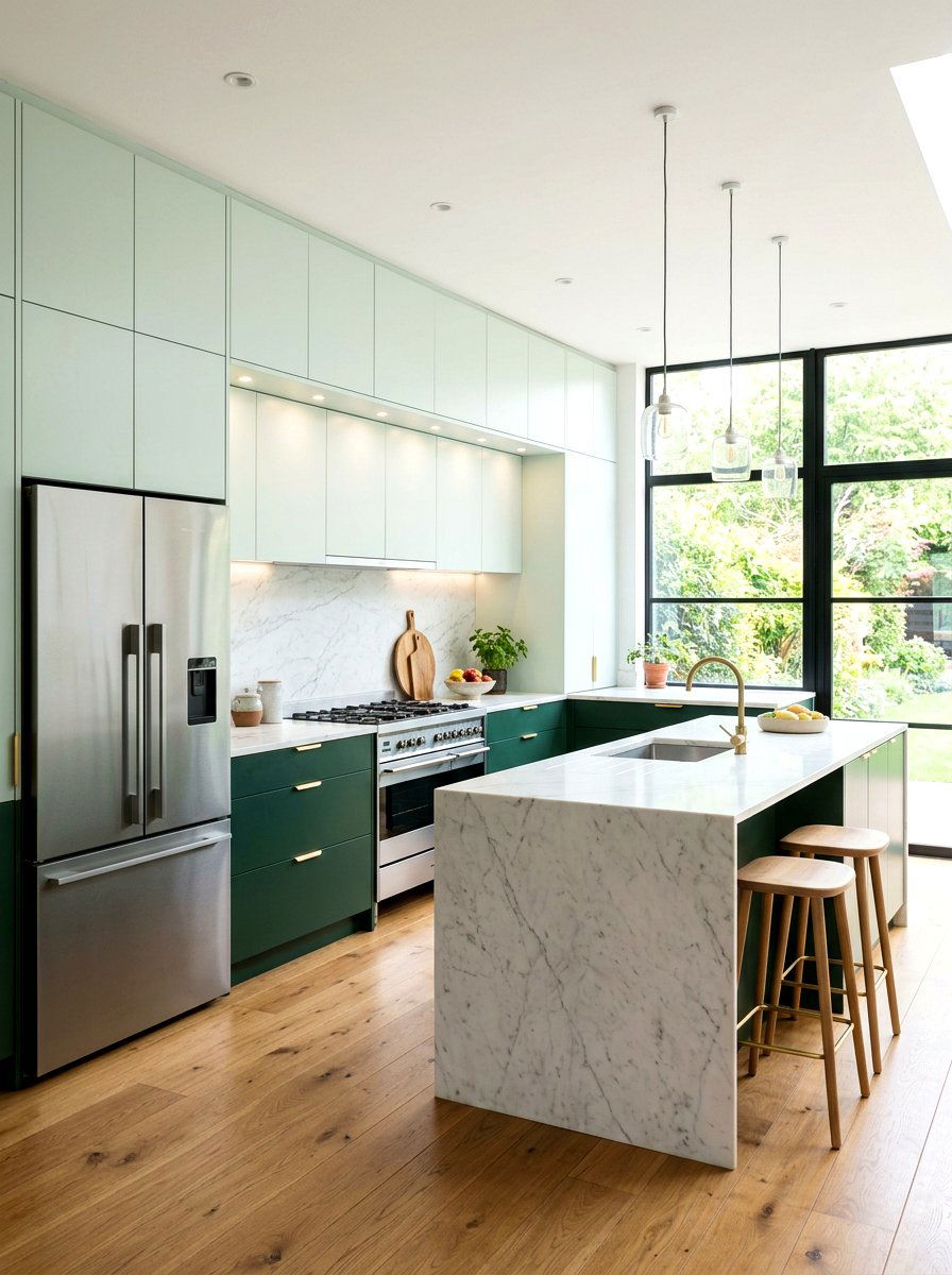 Ombre Kitchen Cabinets - 25 Spring Ombre Decor Ideas