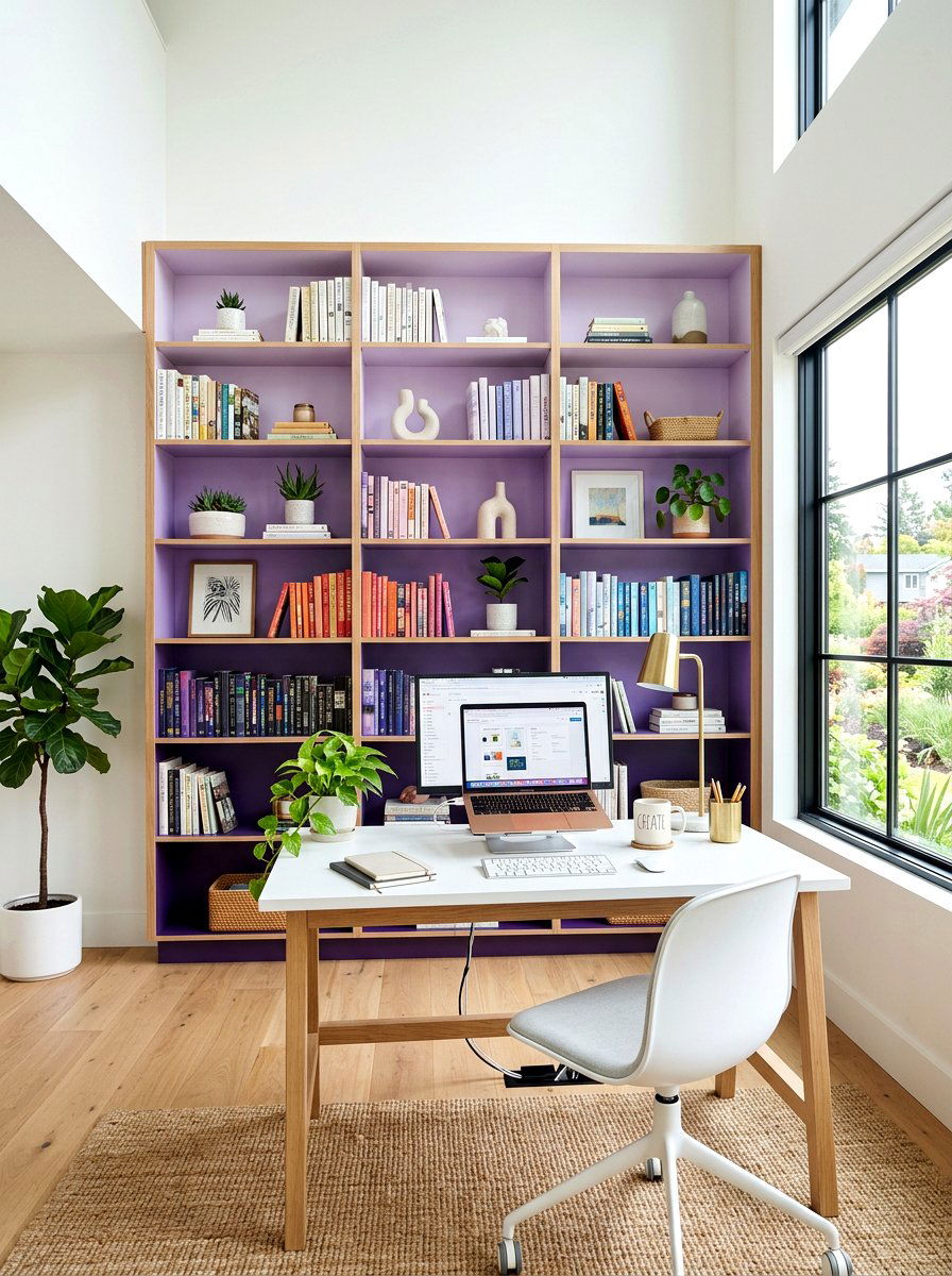 Ombre Painted Bookshelf - 25 Spring Ombre Decor Ideas