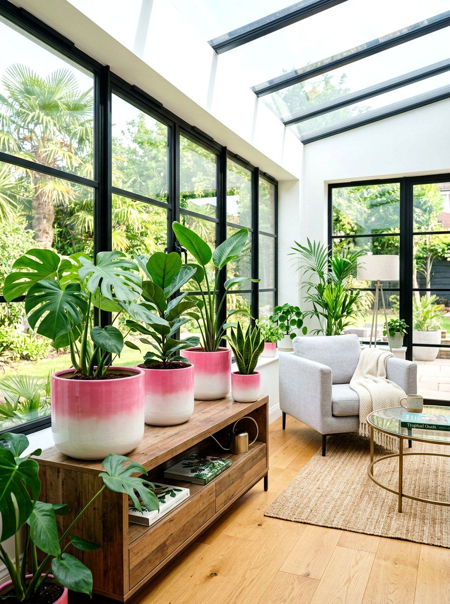 Ombre Painted Pots - 25 Spring Clay Pot Flower Ideas