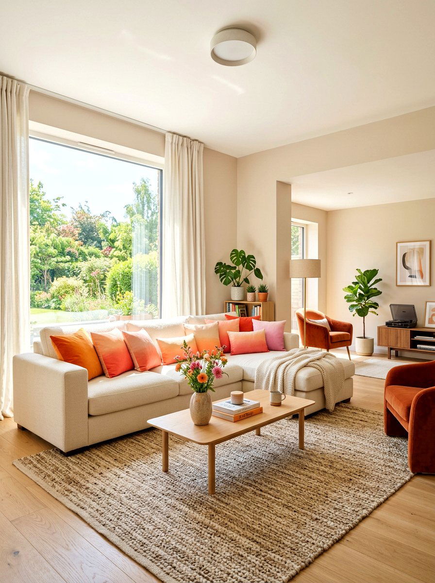 Ombre Throw Pillows - 25 Spring Ombre Decor Ideas