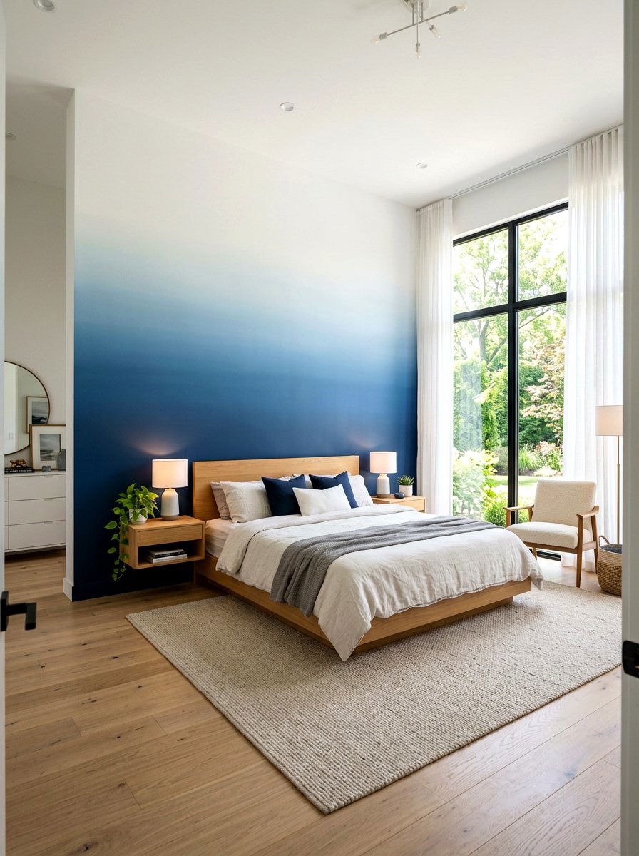 Ombre Wall Paint - 25 Spring Ombre Decor Ideas