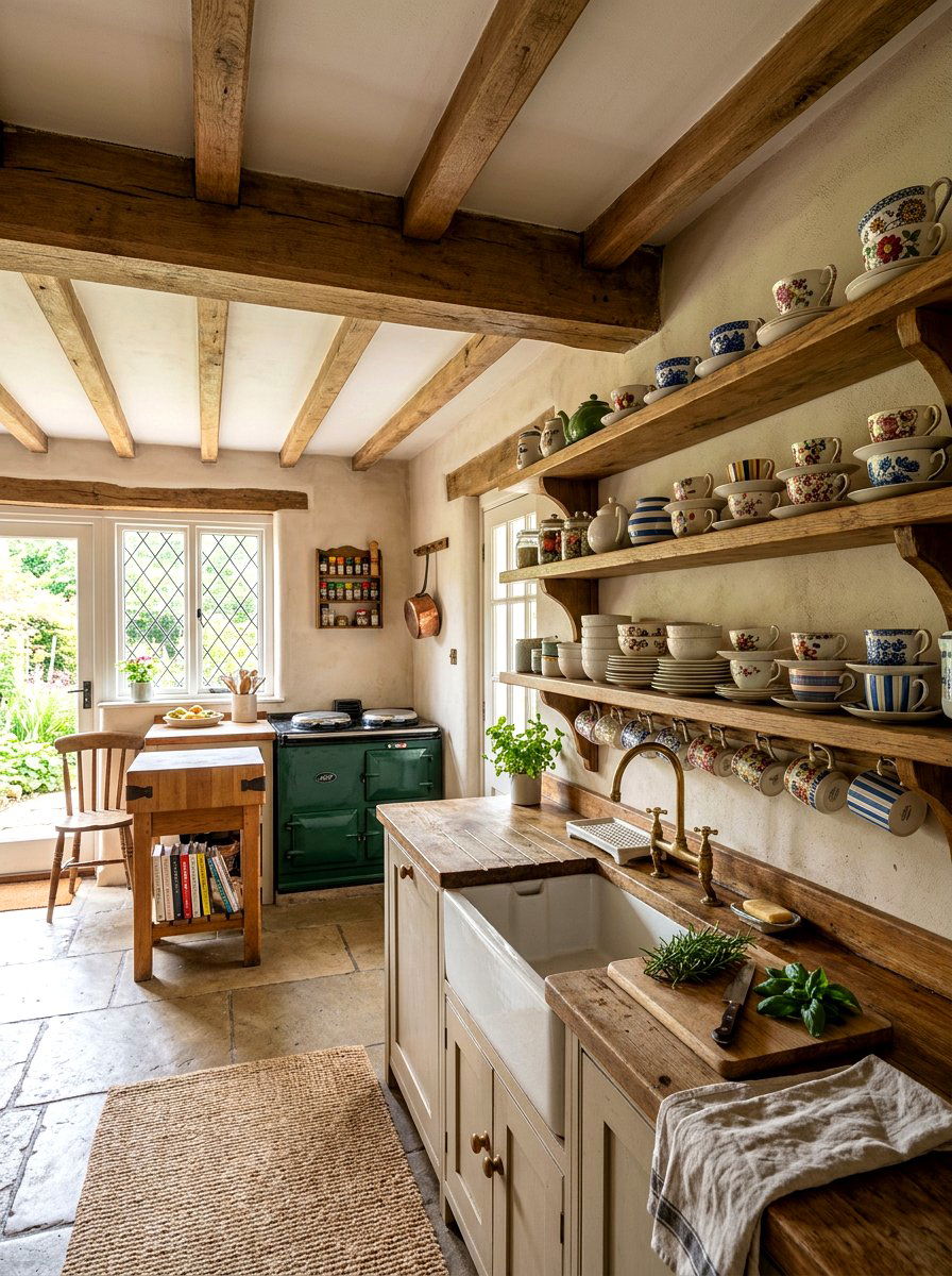 Open Shelving Teacups - 25 Spring Teacup Decor Ideas