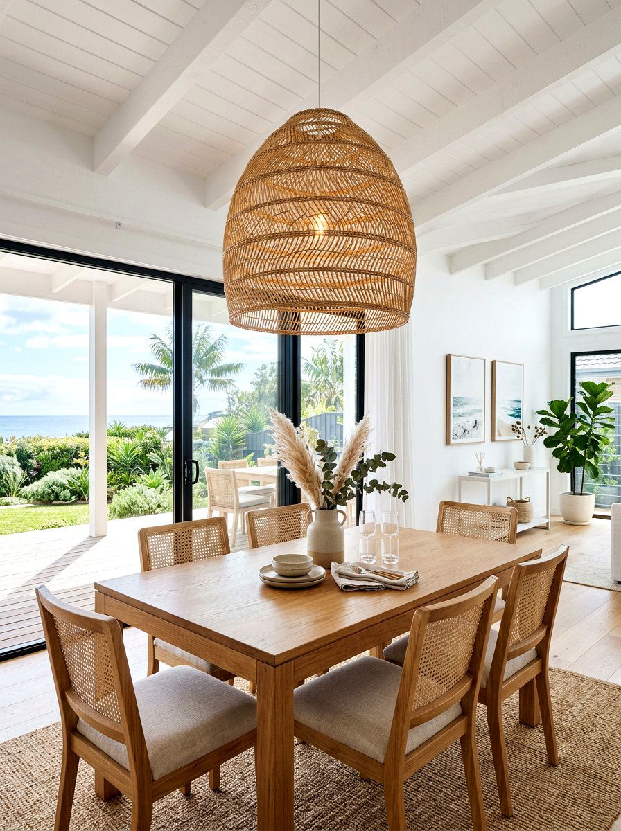 Open Weave Wicker Basket Lighting - 25 Spring Wicker Basket Decor Ideas