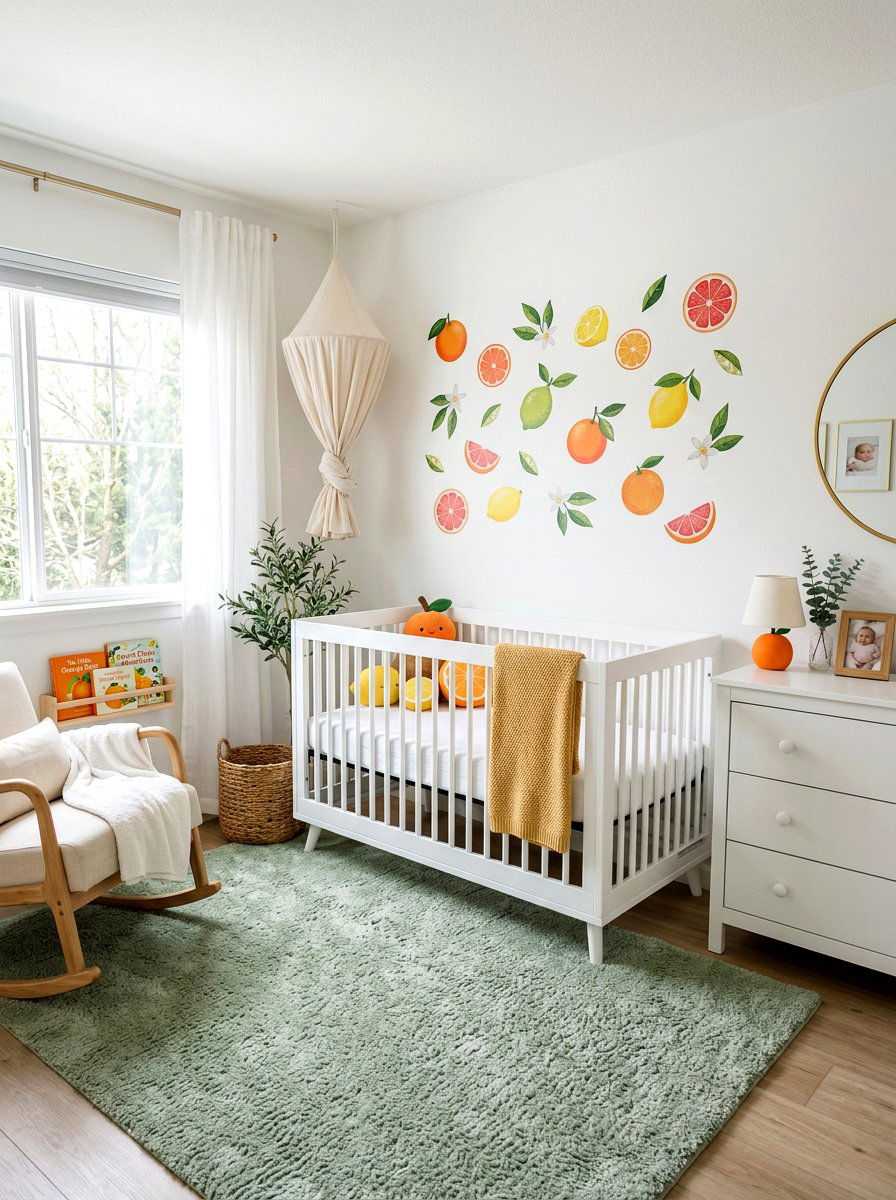 Orange And Lemon Nursery - 25 Spring Citrus Decor Ideas