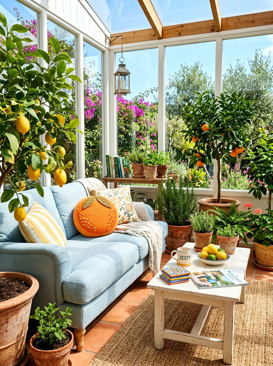 Orange Citrus Fruit Pillow - 25 Spring Patterned Pillow Ideas