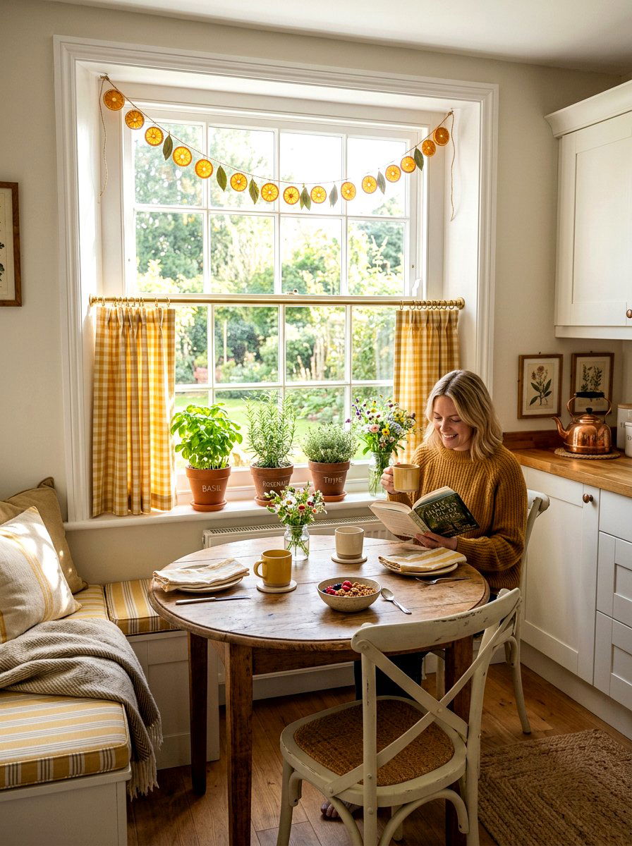 Orange Slice Kitchen Window - 25 Spring Citrus Decor Ideas