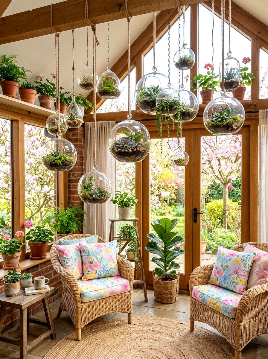 Orb Glass Plant Bowl - 25 Spring Hanging Terrarium Ideas