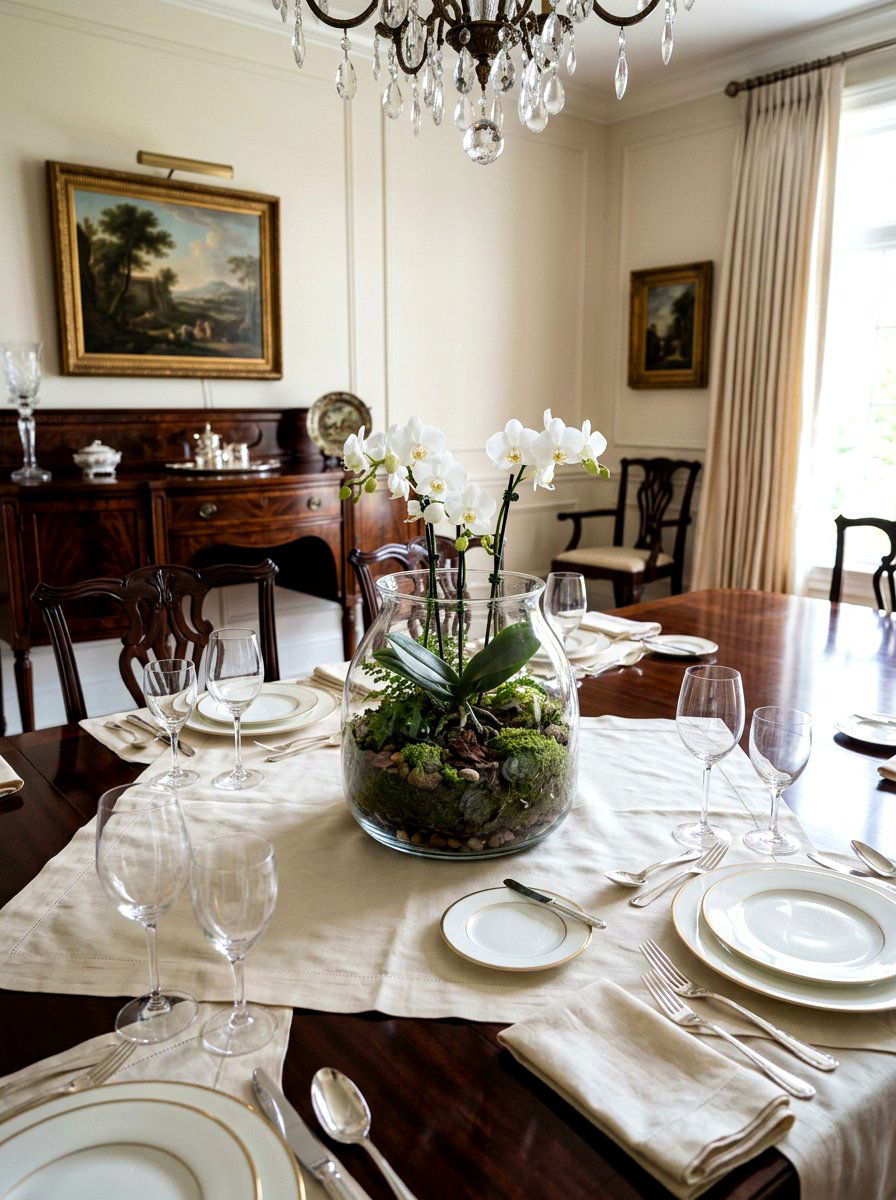 Orchid Display - 25 Spring Terrarium Ideas