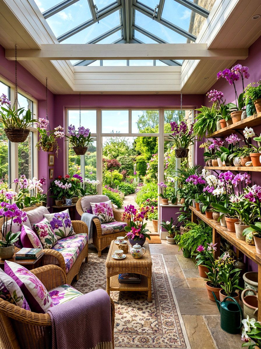 Orchid flower sunroom - 25 Spring Pastel Color Palette Ideas