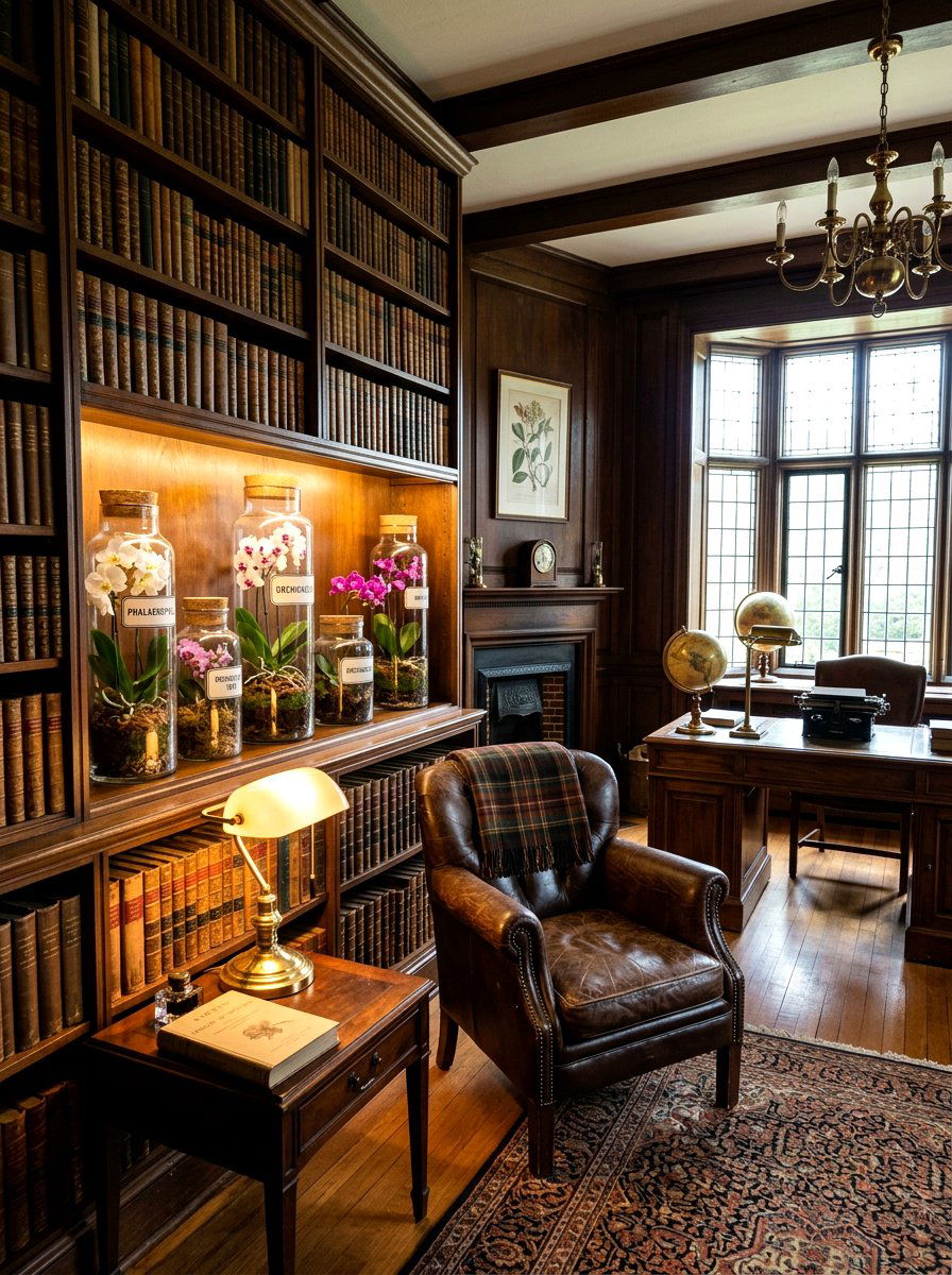 Orchids In Glass Apothecary Jars - 25 Spring Orchid Display Ideas