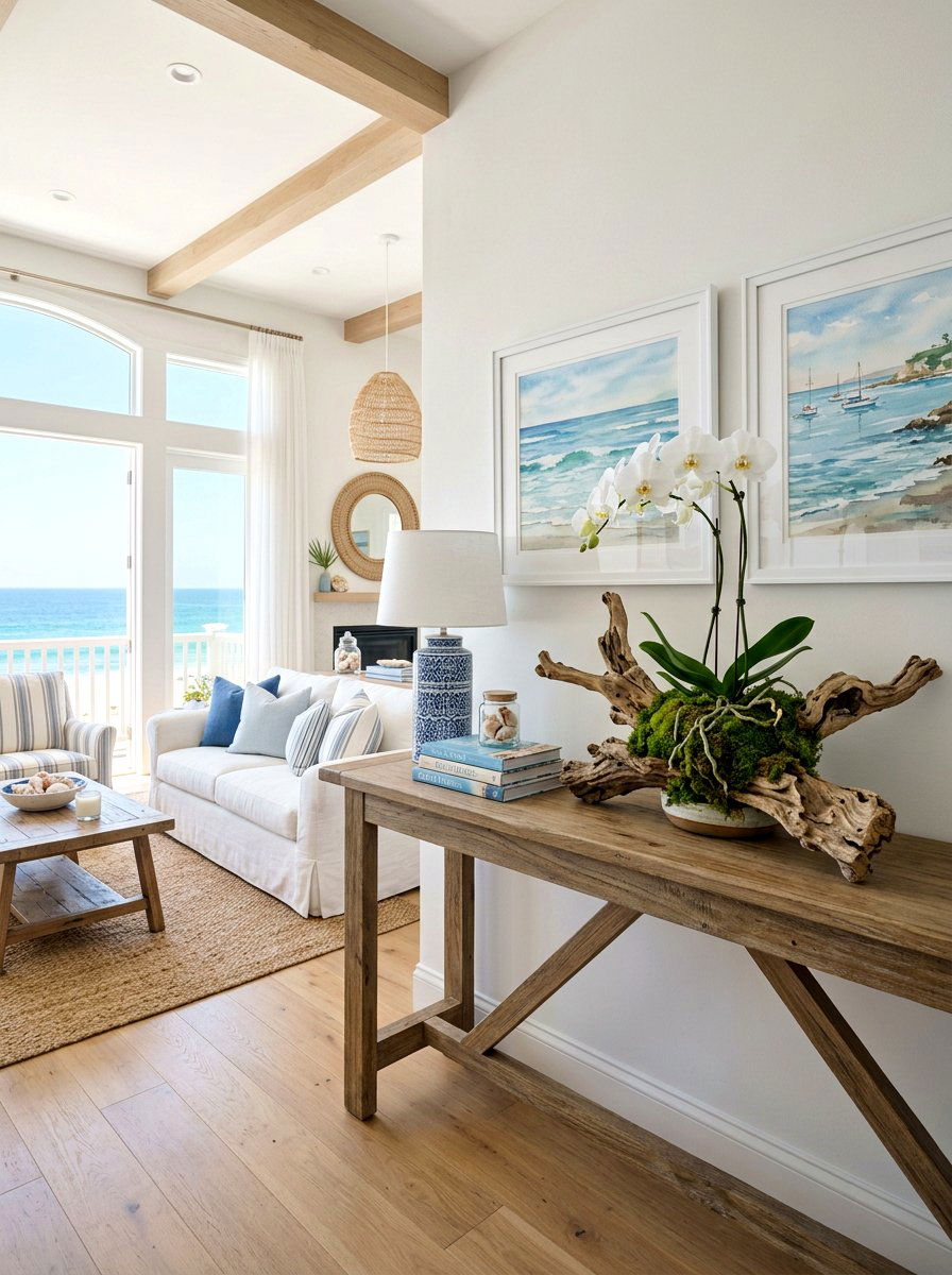 Orchids With Driftwood And Moss - 25 Spring Orchid Display Ideas