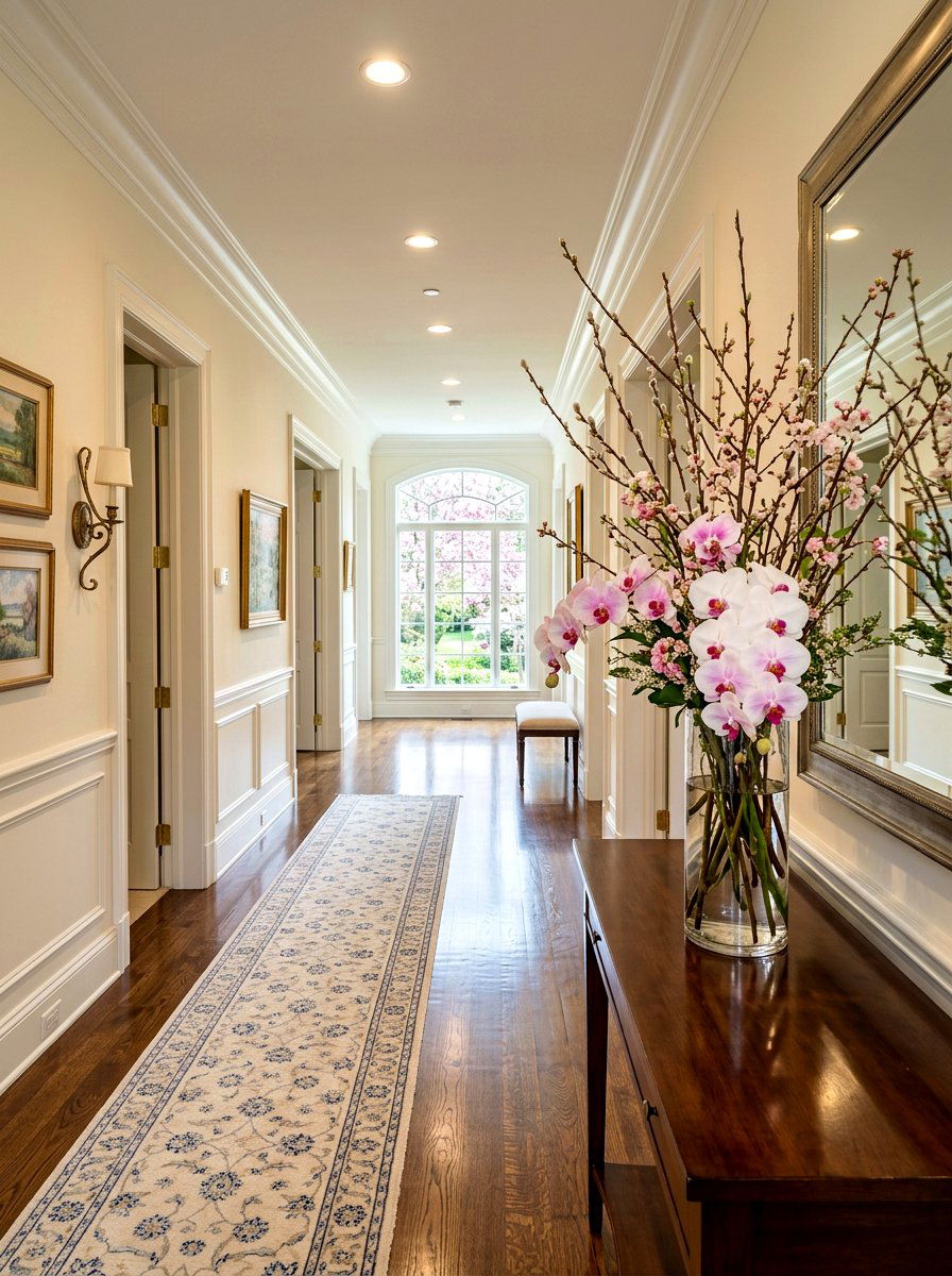 Orchids With Spring Branches - 25 Spring Orchid Display Ideas