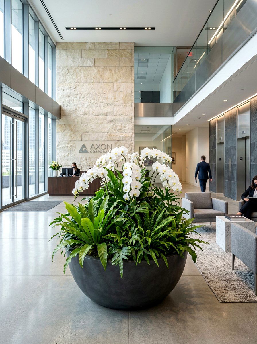 Orchids and Tropical Spring Greens - 25 Spring Mixed Bouquet Ideas