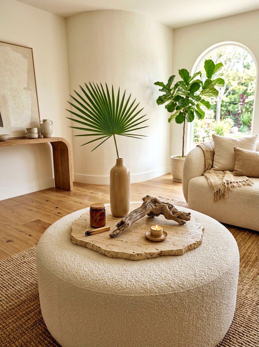 Organic Modern Tray - 25 Spring Ottoman Tray Ideas