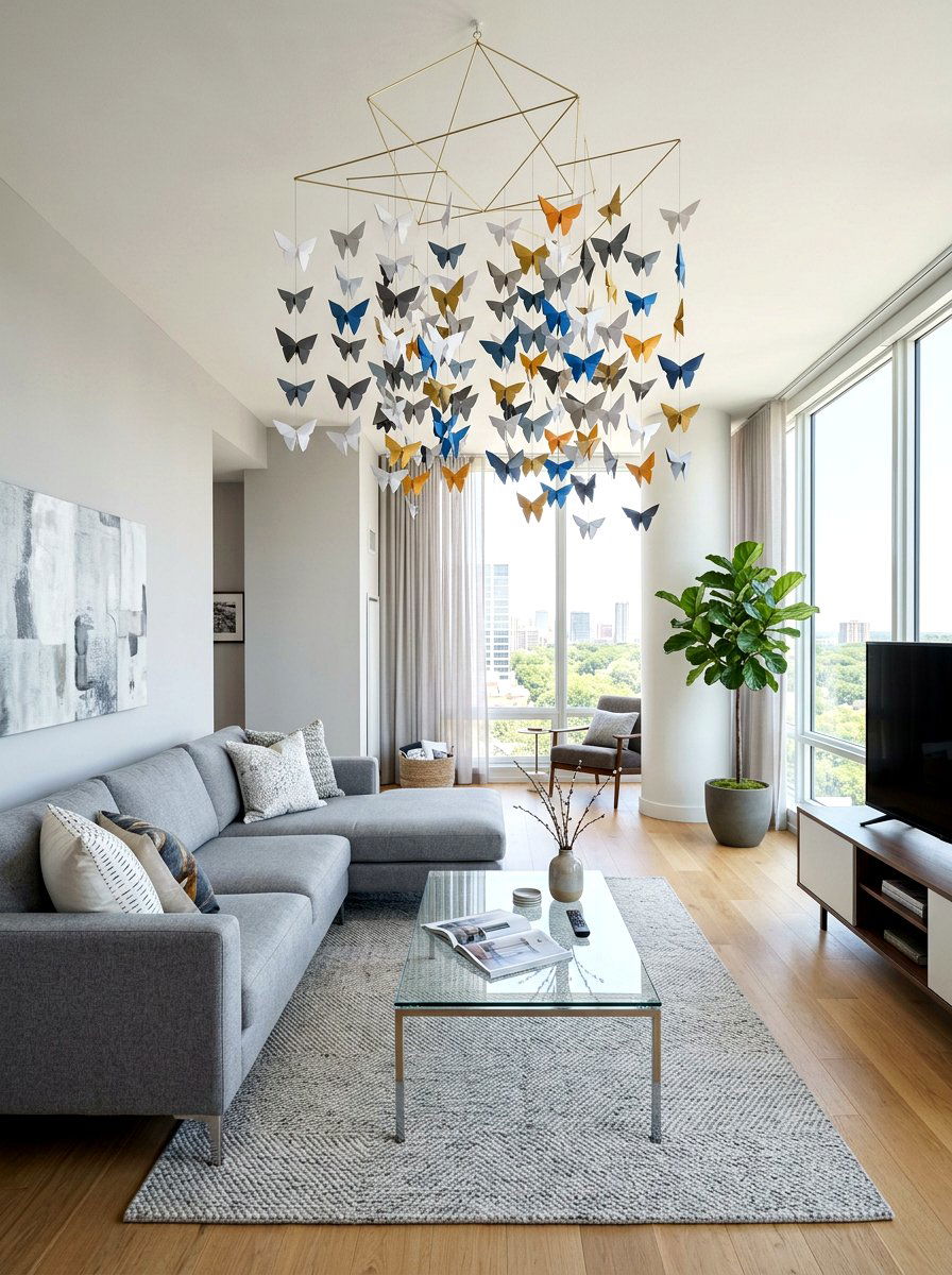 Origami Butterfly Mobile - 25 Spring Butterfly Mobile Ideas