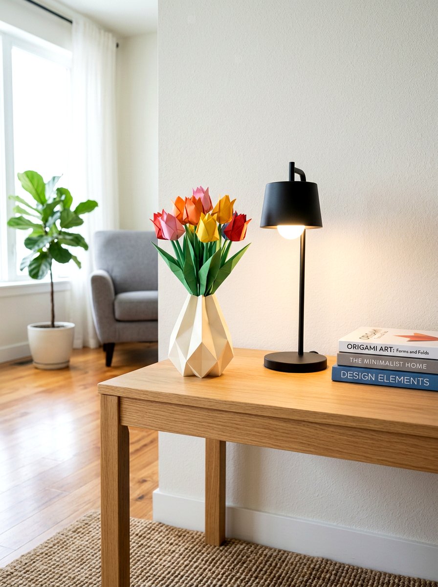 Origami Tulip - 25 Spring Kids Craft Ideas