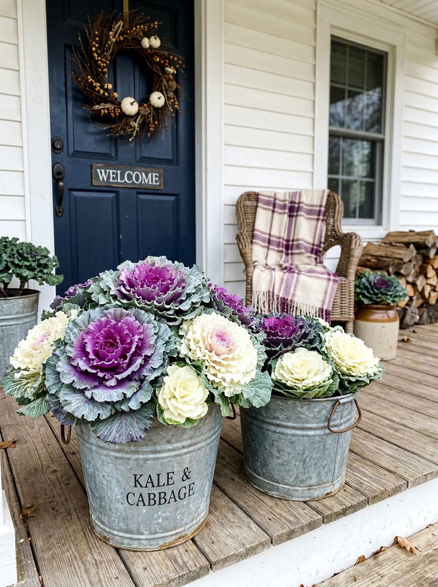 Ornamental Kale Pots - 25 Spring Potted Plant Ideas