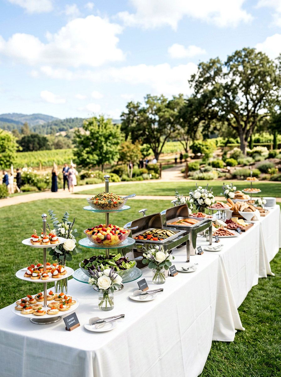 Outdoor Buffet Table - 25 Spring Graduation Party Decor Ideas