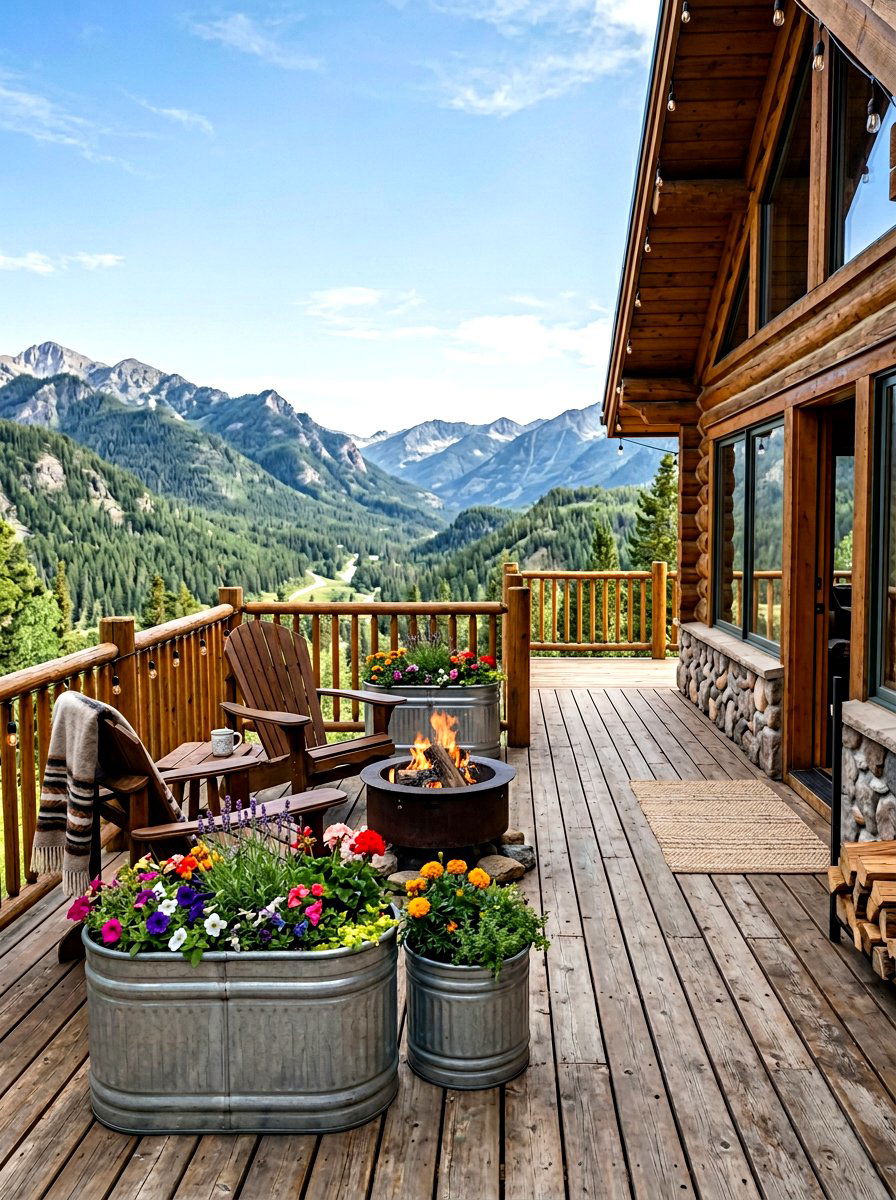 Outdoor Cabin Deck - 25 Spring Cabin Decor Ideas