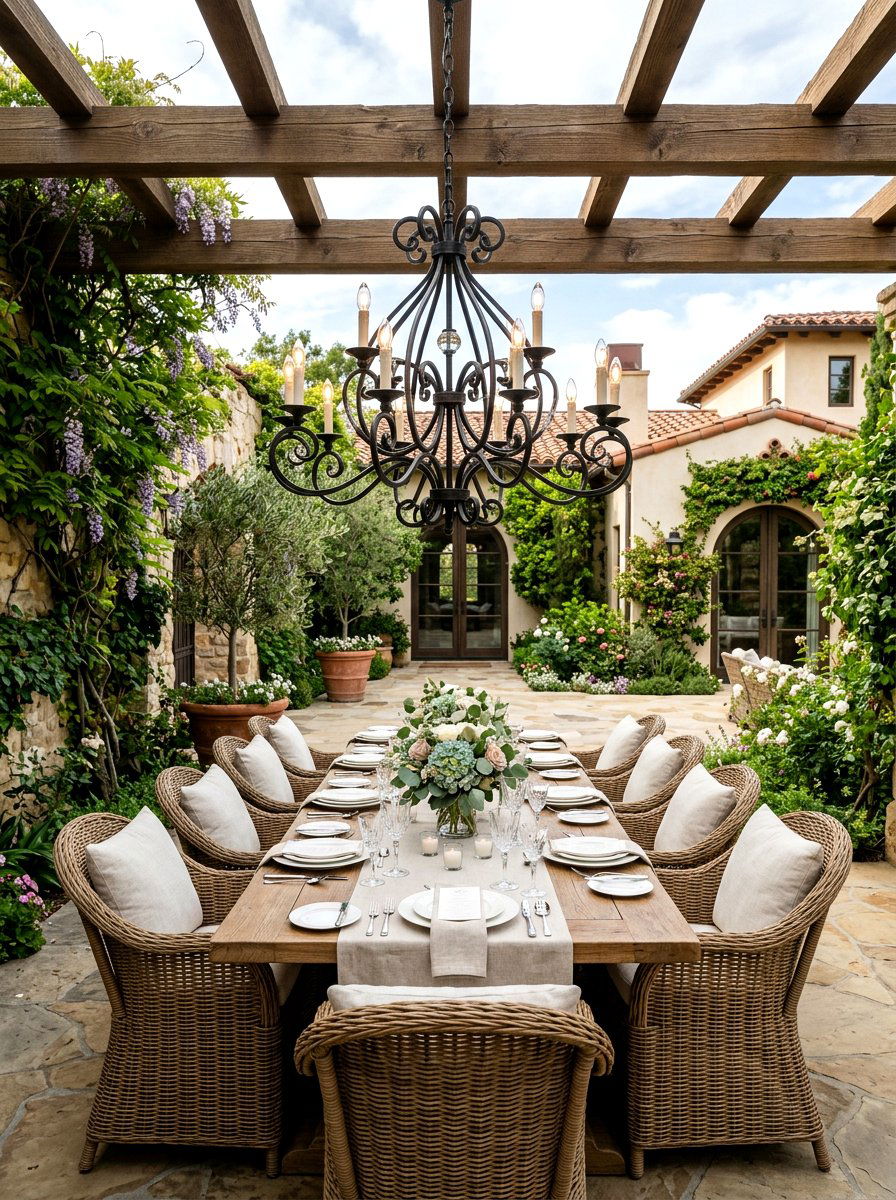 Outdoor Chandelier - 25 Spring Porch Ceiling Decor Ideas