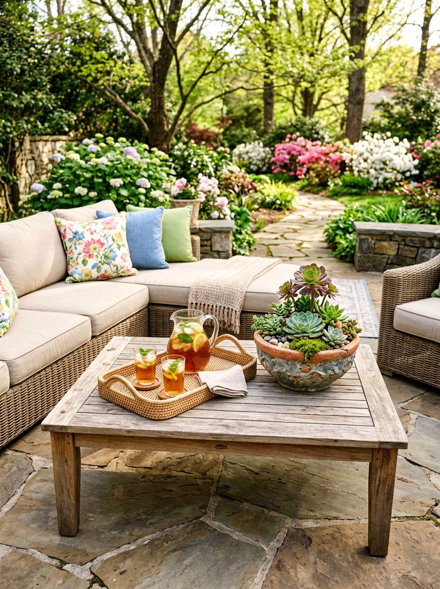 Outdoor Coffee Table Spring Look - 25 Spring Vignette Styling Ideas