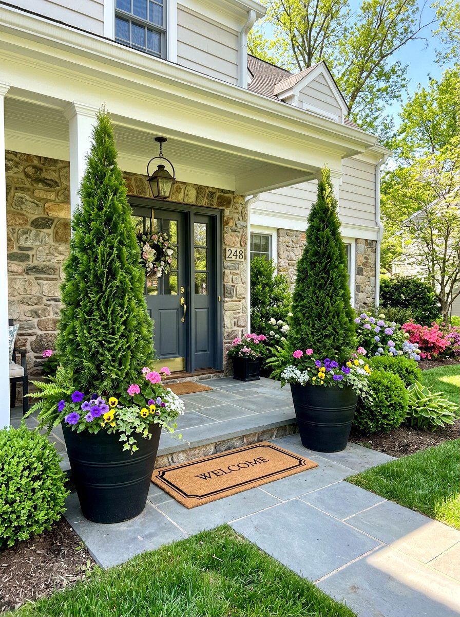 Outdoor Entrance Topiary - 25 Spring Topiary Ideas