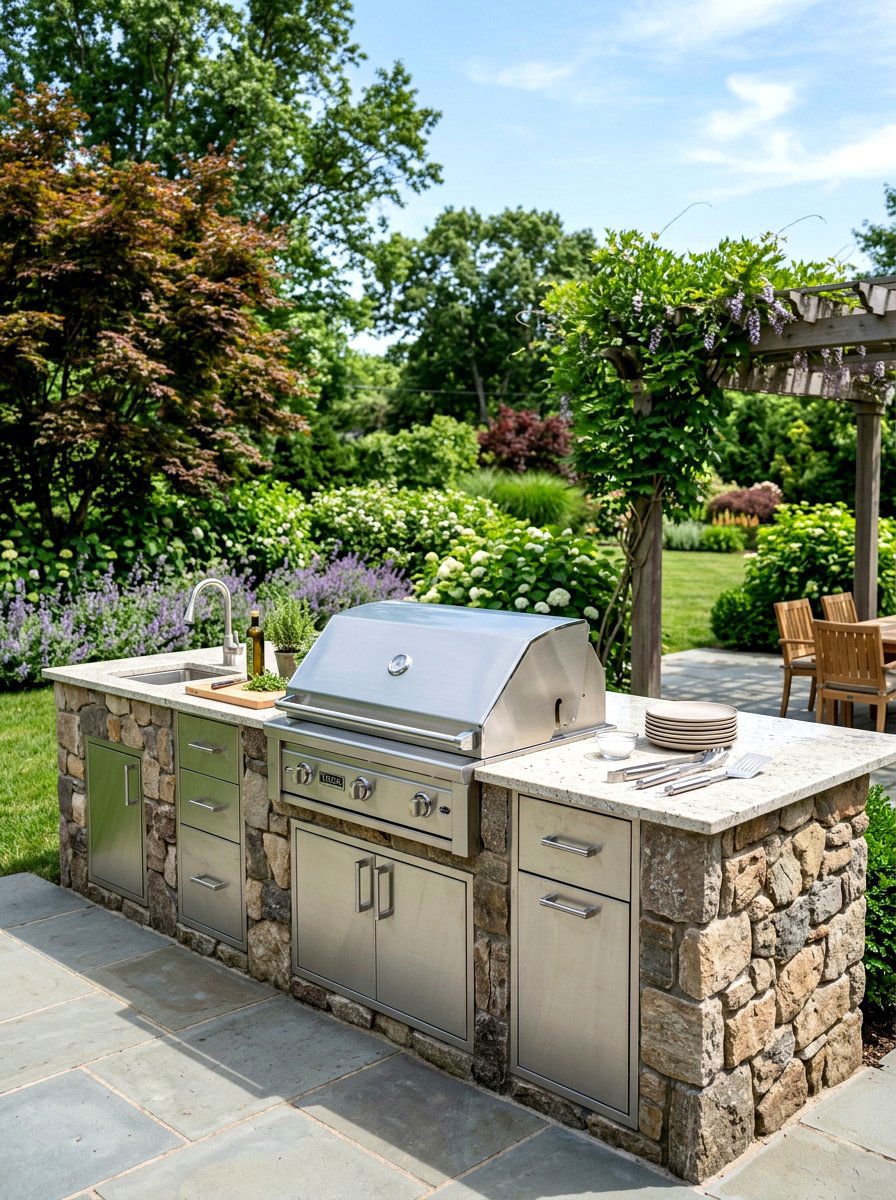 Outdoor Kitchen Grill - 25 Spring Outdoor Entertaining Ideas