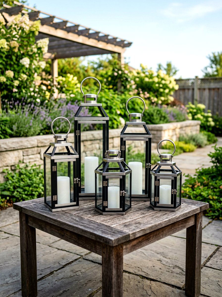 Outdoor Lantern Display - 25 Spring Patio Corner Decor Ideas