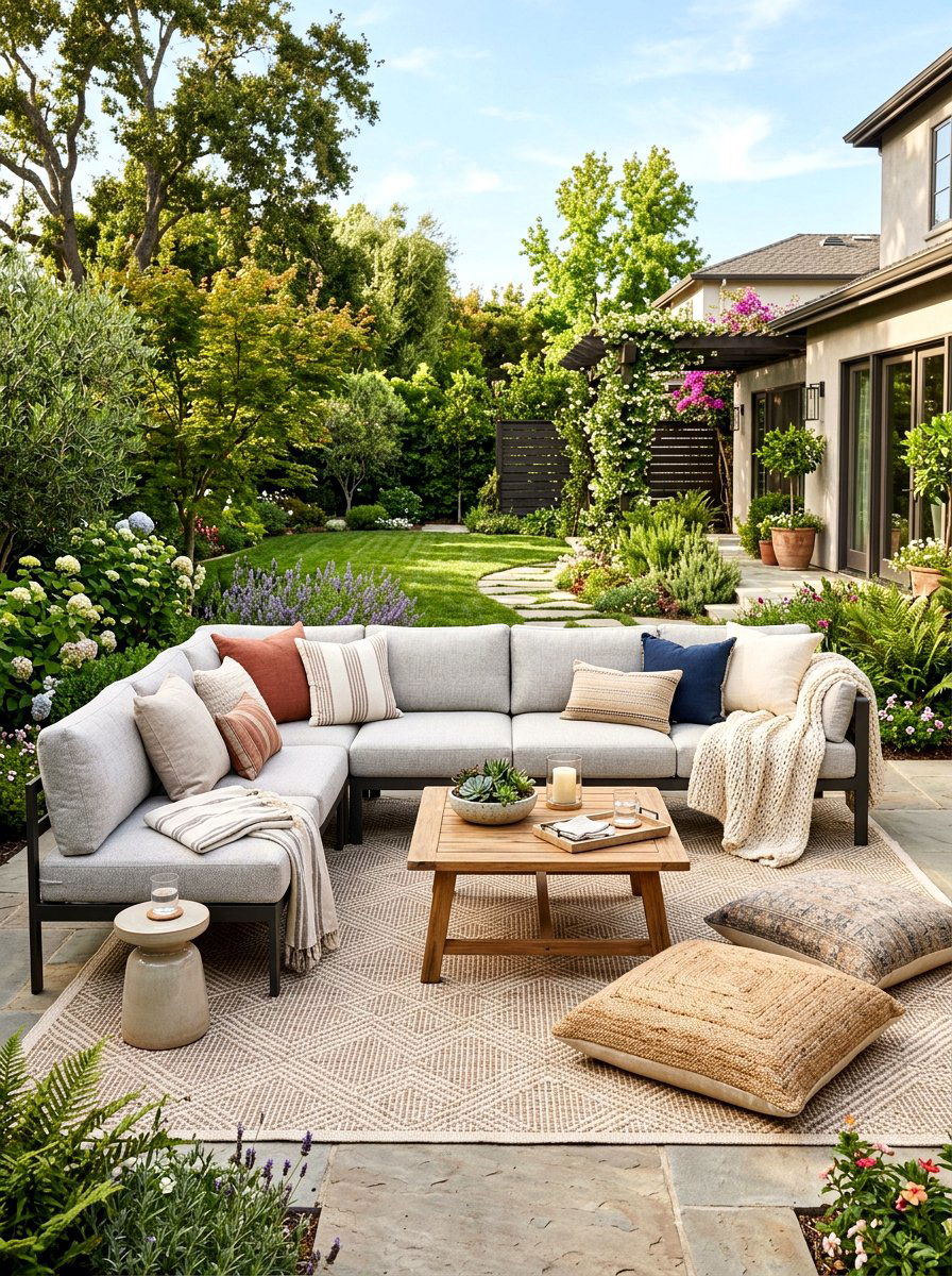 Outdoor Lounge Area - 25 Spring Graduation Party Decor Ideas