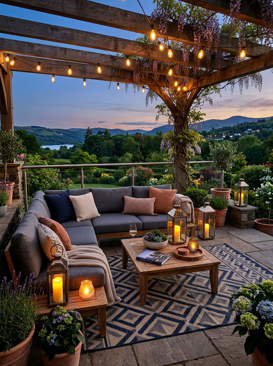 Outdoor Lounge Terrace - 25 Spring Model Home Decor Ideas