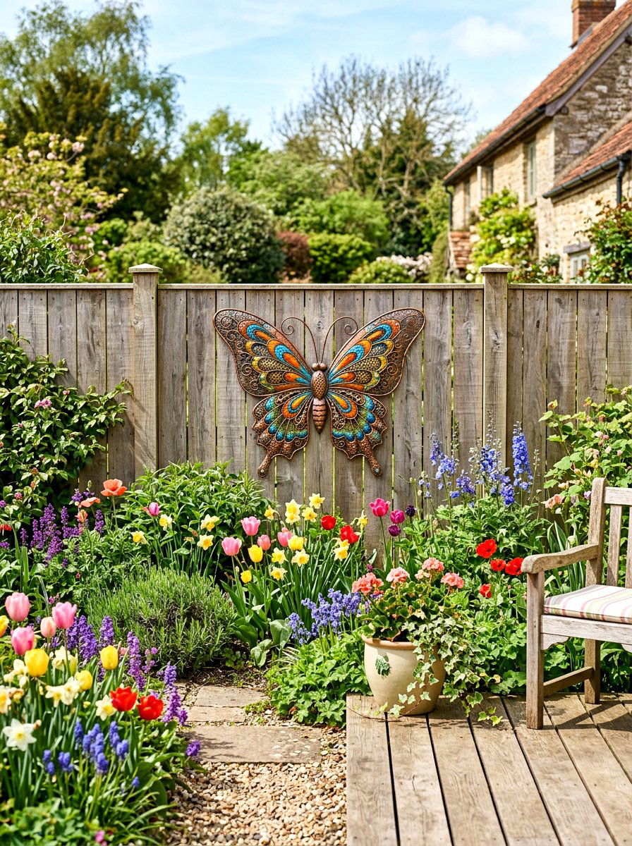 Outdoor Metal Butterfly - 25 Spring Butterfly Wall Decor Ideas