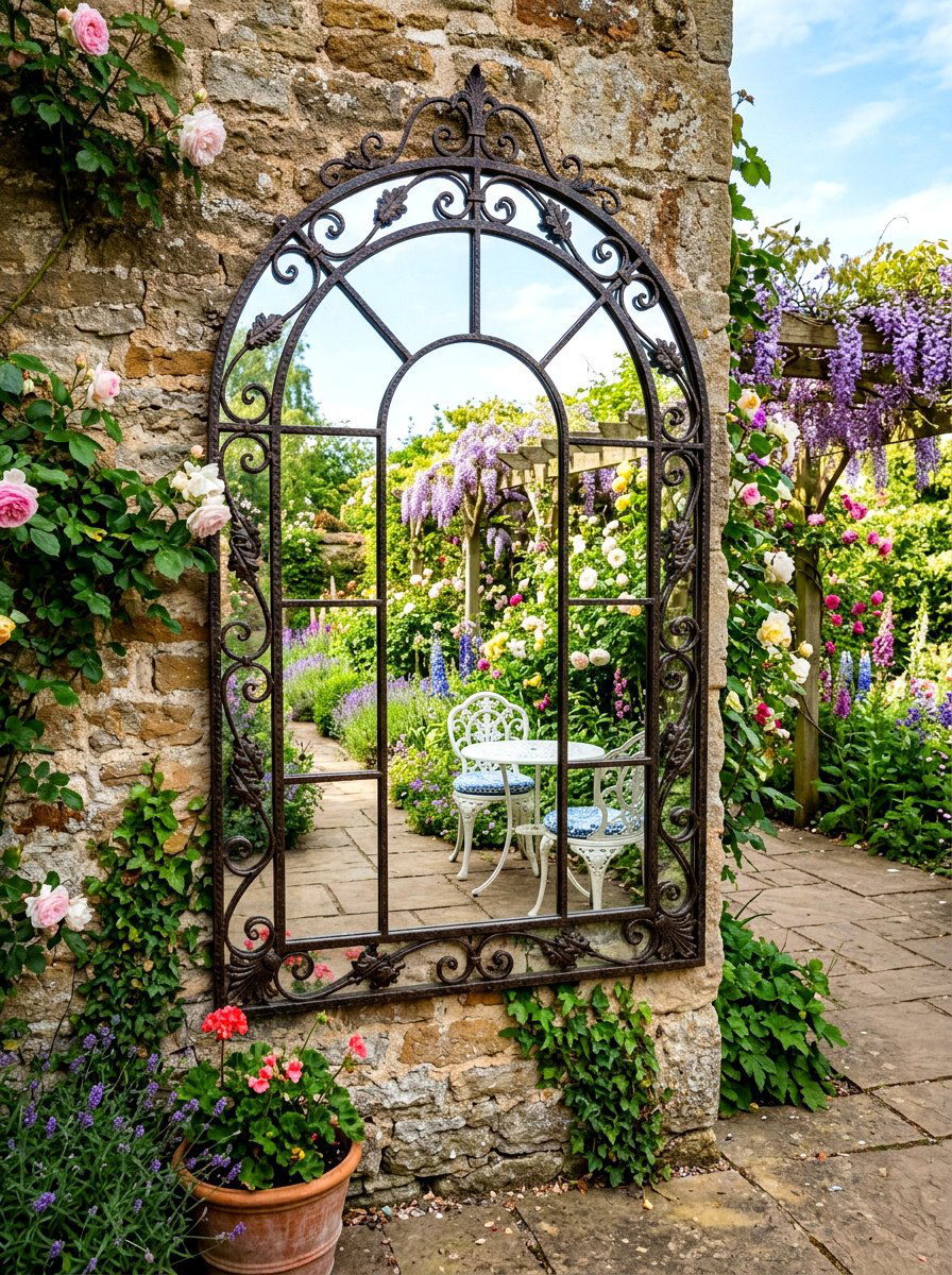 Outdoor Mirror Decor - 25 Spring Patio Wall Decor Ideas