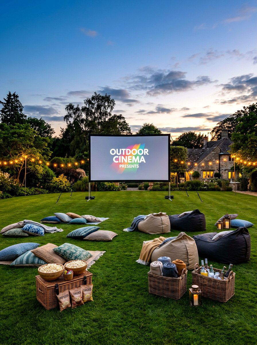 Outdoor Movie Screen - 25 Spring Outdoor Entertaining Ideas