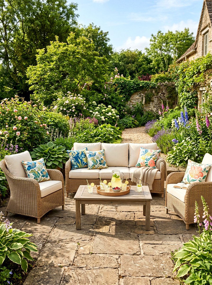 Outdoor Patio Furniture Setup - 25 Spring Open House Decor Ideas