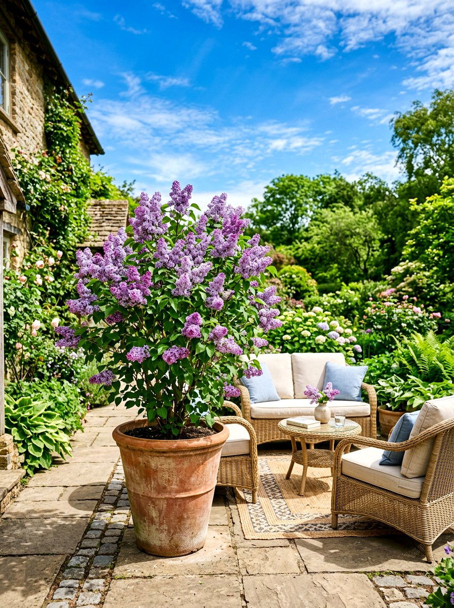 Outdoor Patio Lilac Planter - 25 Spring Lilac Arrangement Ideas