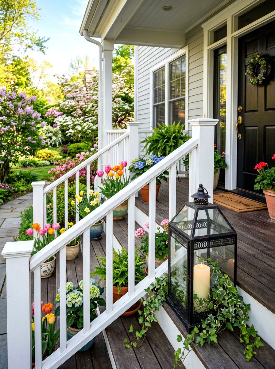 Outdoor Porch Glass Lantern - 25 Spring Display Case Ideas