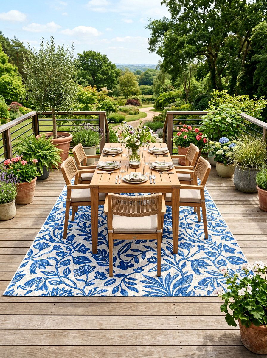 Outdoor Rug Placement - 25 Spring Garden Party Ideas