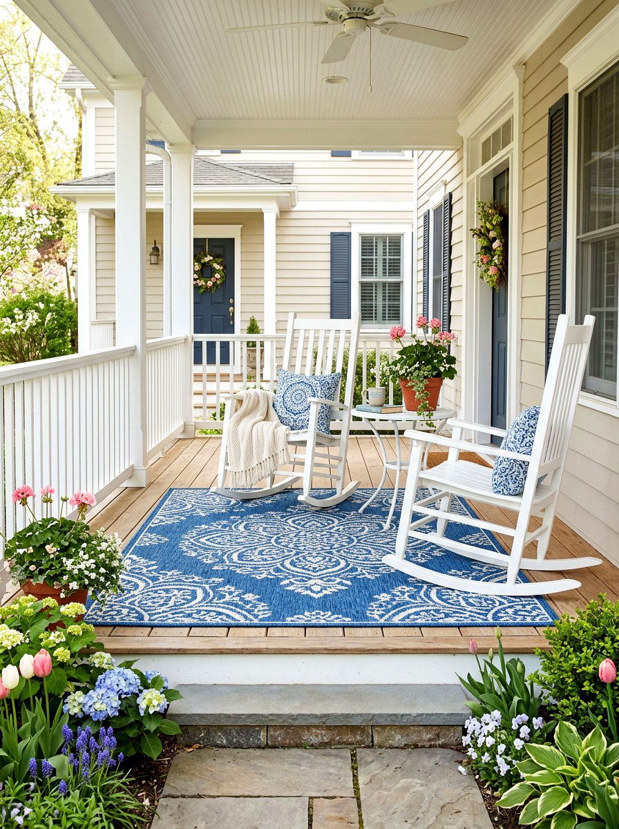 Outdoor Rug Porch - 25 Spring Rug Ideas