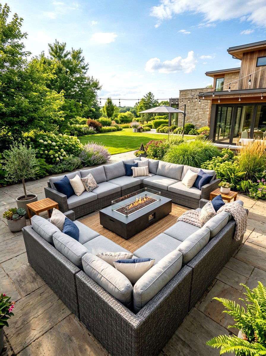 Outdoor Sectional - 25 Spring Patio Decor Ideas