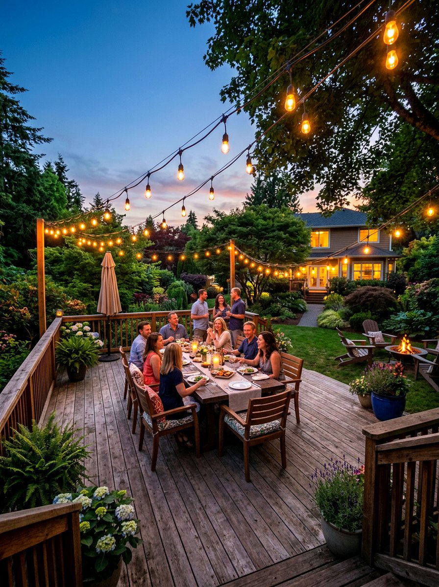 Outdoor String Lighting - 25 Spring Home Refresh Ideas