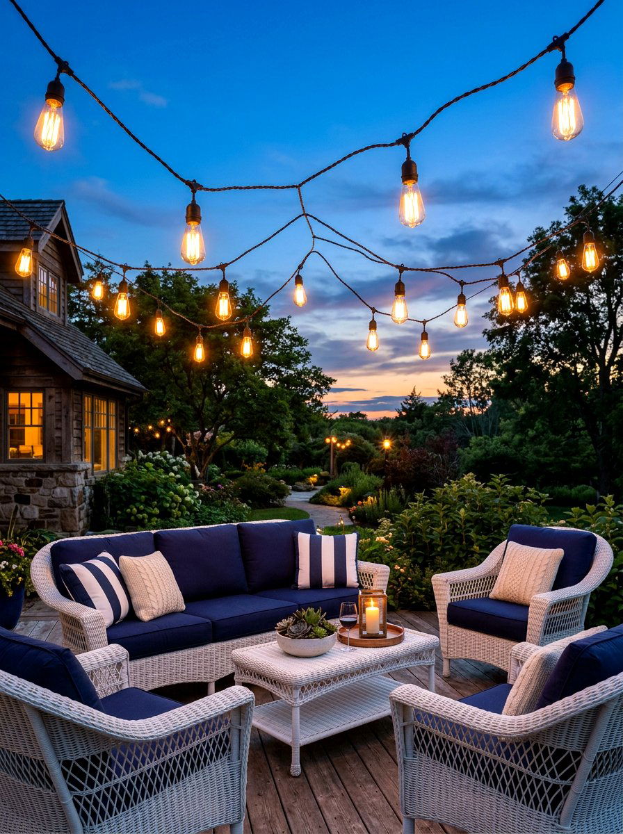 Outdoor String Lights - 25 Spring Backyard Decor Ideas